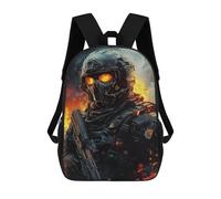 sinyumoney Children's Backpack 3D Future Soldier Gear -1 Printed Bags Schoolbag Lightweight School Bags Fashion Fun Knapsack Student Daypack for Children 17inch