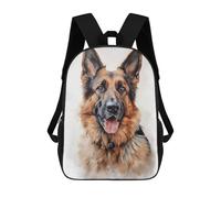 sinyumoney Children'S Backpack 3D German Shepherd Dog Printed Bags Schoolbag Lightweight School Bags Fashion Fun Knapsack Student Daypack For Children 17inch