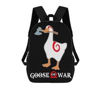 sinyumoney Children'S Backpack 3D Goose Duck Funny Gaming Printed Bags Schoolbag Lightweight School Bags Fashion Fun Knapsack Student Daypack For Children 17inch