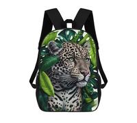 sinyumoney Children'S Backpack 3D Jaguar Face Jungle Animal Printed Bags Schoolbag Lightweight School Bags Fashion Fun Knapsack Student Daypack For Children 17inch