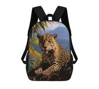 sinyumoney Children's Backpack 3D Leopard Portrait Printed Bags Schoolbag Lightweight School Bags Fashion Fun Knapsack Student Daypack for Children 17inch