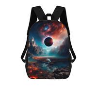 sinyumoney Children's Backpack 3D Lost Black Hole Printed Bags Schoolbag Lightweight School Bags Fashion Fun Knapsack Student Daypack for Children 17inch