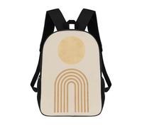 sinyumoney Children's Backpack 3D Minimalist Geometry VIII Printed Bags Schoolbag Lightweight School Bags Fashion Fun Knapsack Student Daypack for Children 17inch