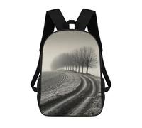 sinyumoney Children'S Backpack 3D Misty Row Sentinels Printed Bags Schoolbag Lightweight School Bags Fashion Fun Knapsack Student Daypack For Children 17inch