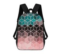 sinyumoney Children's Backpack 3D Modern Collage E Printed Bags Schoolbag Lightweight School Bags Fashion Fun Knapsack Student Daypack for Children 17inch