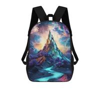 sinyumoney Children'S Backpack 3D Mystical Mountain Landscape Printed Bags Schoolbag Lightweight School Bags Fashion Fun Knapsack Student Daypack For Children 17inch