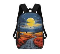 sinyumoney Children's Backpack 3D Natural Beauty Printed Bags Schoolbag Lightweight School Bags Fashion Fun Knapsack Student Daypack for Children 17inch