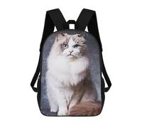 sinyumoney Children'S Backpack 3D New Cat Atwork Printed Bags Schoolbag Lightweight School Bags Fashion Fun Knapsack Student Daypack For Children 17inch