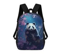 sinyumoney Children's Backpack 3D Panda Cherry Tree Printed Bags Schoolbag Lightweight School Bags Fashion Fun Knapsack Student Daypack for Children 17inch