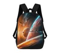 sinyumoney Children'S Backpack 3D Planetary Collision Printed Bags Schoolbag Lightweight School Bags Fashion Fun Knapsack Student Daypack For Children 17inch