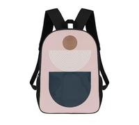 sinyumoney Children's Backpack 3D Printed Abstract And Geometric 2 Schoolbag Student Daypack Fashion Casual Lightweight School Bags for School College Travel 17inch