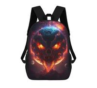 sinyumoney Children's Backpack 3D Printed Apocalyptic Earth Fiery Skull Schoolbag Student Daypack Fashion Casual Lightweight School Bags for School College Travel 17inch