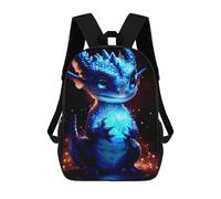 sinyumoney Children's Backpack 3D Printed Baby Dragon Schoolbag Student Daypack Fashion Casual Lightweight School Bags for School College Travel 17inch