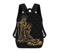 sinyumoney Children's Backpack 3D Printed Baby Jesus Schoolbag Student Daypack Fashion Casual Lightweight School Bags for School College Travel 17inch