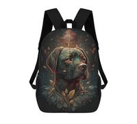 sinyumoney Children's Backpack 3D Printed Boxer Dog Dream Schoolbag Student Daypack Fashion Casual Lightweight School Bags for School College Travel 17inch