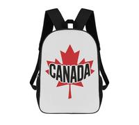 sinyumoney Children's Backpack 3D Printed Canada Maple Leaf Logo Schoolbag Student Daypack Fashion Casual Lightweight School Bags for School College Travel 17inch