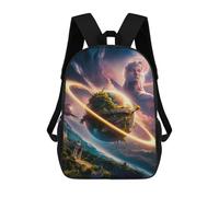 sinyumoney Children's Backpack, 3D Printed Celestial Guardian Backpack, Backpack for Boys Girls, 17 Inch Adjustable Lightweight School Bag for Primary School 17inch