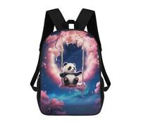 sinyumoney Children's Backpack 3D Printed Chilling Panda Schoolbag Student Daypack Fashion Casual Lightweight School Bags for School College Travel 17inch