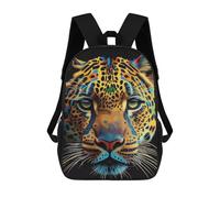 sinyumoney Children's Backpack 3D Printed Colorful Cheetah Animals Schoolbag Student Daypack Fashion Casual Lightweight School Bags for School College Travel 17inch