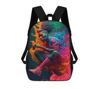 sinyumoney Children's Backpack 3D Printed Colorful Splash Artwork Schoolbag Student Daypack Fashion Casual Lightweight School Bags for School College Travel 17inch
