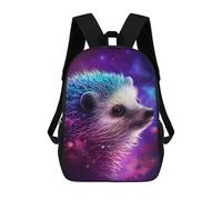 sinyumoney Children's Backpack, 3D Printed Cosmic Hedgehog Art Print-20 Backpack, Backpack for Boys Girls, 17 Inch Adjustable Lightweight School Bag for Primary School 17inch