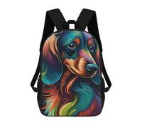 sinyumoney Children's Backpack 3D Printed Dachshund Style 1 Schoolbag Student Daypack Fashion Casual Lightweight School Bags for School College Travel 17inch
