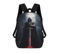 sinyumoney Children's Backpack 3D Printed Dark Archangel Schoolbag Student Daypack Fashion Casual Lightweight School Bags for School College Travel 17inch