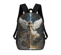 sinyumoney Children's Backpack, 3D Printed Divine Archangel Backpack, Backpack for Boys Girls, 17 Inch Adjustable Lightweight School Bag for Primary School 17inch