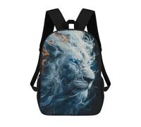 sinyumoney Children's Backpack, 3D Printed Electric Lion Energy Art Print Backpack, Backpack for Boys Girls, 17 Inch Adjustable Lightweight School Bag for Primary School 17inch