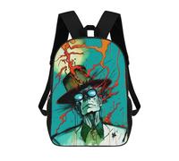 sinyumoney Children's Backpack, 3D Printed Electric Visionary Backpack, Backpack for Boys Girls, 17 Inch Adjustable Lightweight School Bag for Primary School 17inch