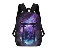 sinyumoney Children's Backpack, 3D Printed Galactic Torii Gateway -1 Backpack, Backpack for Boys Girls, 17 Inch Adjustable Lightweight School Bag for Primary School 17inch