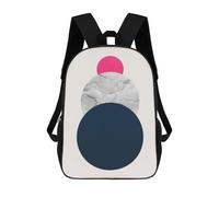 sinyumoney Children's Backpack 3D Printed Geometric Collage 1 Schoolbag Student Daypack Fashion Casual Lightweight School Bags for School College Travel 17inch