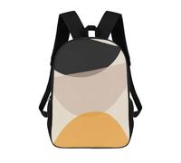 sinyumoney Children's Backpack 3D Printed Geometry And Minimalist 4 Schoolbag Student Daypack Fashion Casual Lightweight School Bags for School College Travel 17inch