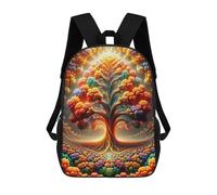 sinyumoney Children's Backpack 3D Printed Harmony in The Orchard Schoolbag Student Daypack Fashion Casual Lightweight School Bags for School College Travel 17inch