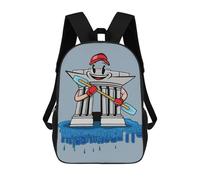 sinyumoney Children's Backpack 3D Printed Massachusetts City Icon Schoolbag Student Daypack Fashion Casual Lightweight School Bags for School College Travel 17inch