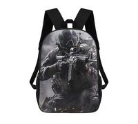 sinyumoney Children's Backpack 3D Printed Military Soldier Action Schoolbag Student Daypack Fashion Casual Lightweight School Bags for School College Travel 17inch