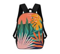 sinyumoney Children's Backpack 3D Printed Minimalist Floral 43 Schoolbag Student Daypack Fashion Casual Lightweight School Bags for School College Travel 17inch