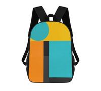 sinyumoney Children's Backpack 3D Printed Modern Geometric Art C Schoolbag Student Daypack Fashion Casual Lightweight School Bags for School College Travel 17inch