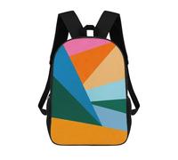 sinyumoney Children's Backpack 3D Printed Modern Geometry 9 Schoolbag Student Daypack Fashion Casual Lightweight School Bags for School College Travel 17inch