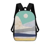sinyumoney Children's Backpack 3D Printed Mountain Collage Schoolbag Student Daypack Fashion Casual Lightweight School Bags for School College Travel 17inch