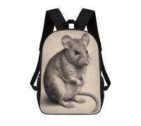 sinyumoney Children's Backpack 3D Printed Mouse Pencil Drawing Schoolbag Student Daypack Fashion Casual Lightweight School Bags for School College Travel 17inch