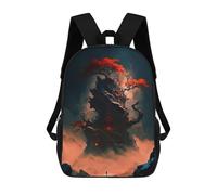 sinyumoney Children's Backpack 3D Printed Mysterious Landscape Schoolbag Student Daypack Fashion Casual Lightweight School Bags for School College Travel 17inch