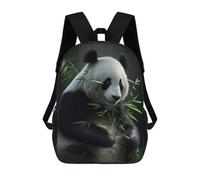 sinyumoney Children's Backpack 3D Printed Panda Bamboo Schoolbag Student Daypack Fashion Casual Lightweight School Bags for School College Travel 17inch