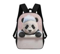 sinyumoney Children's Backpack 3D Printed Panda Bath Time Schoolbag Student Daypack Fashion Casual Lightweight School Bags for School College Travel 17inch
