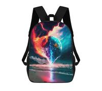 sinyumoney Children's Backpack 3D Printed Portal to Earth Schoolbag Student Daypack Fashion Casual Lightweight School Bags for School College Travel 17inch