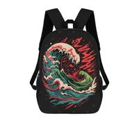 sinyumoney Children's Backpack 3D Printed Ramen Japanese Food Schoolbag Student Daypack Fashion Casual Lightweight School Bags for School College Travel 17inch