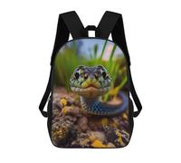 sinyumoney Children's Backpack 3D Printed Selfie of A Young Snake Schoolbag Student Daypack Fashion Casual Lightweight School Bags for School College Travel 17inch