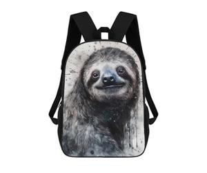 sinyumoney Children's Backpack 3D Printed Sloth Natures Relaxer Schoolbag Student Daypack Fashion Casual Lightweight School Bags for School College Travel 17inch