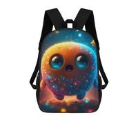 sinyumoney Children's Backpack 3D Printed Space Friends Celestial Companion Schoolbag Student Daypack Fashion Casual Lightweight School Bags for School College Travel 17inch