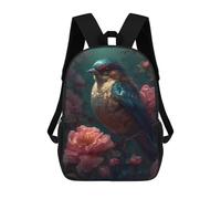 sinyumoney Children's Backpack 3D Printed Sparrow Bird Legendary Schoolbag Student Daypack Fashion Casual Lightweight School Bags for School College Travel 17inch